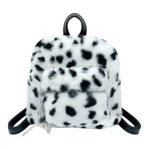 Gilda Paris NWT Leopard Print Faux Fur Mini Backpack